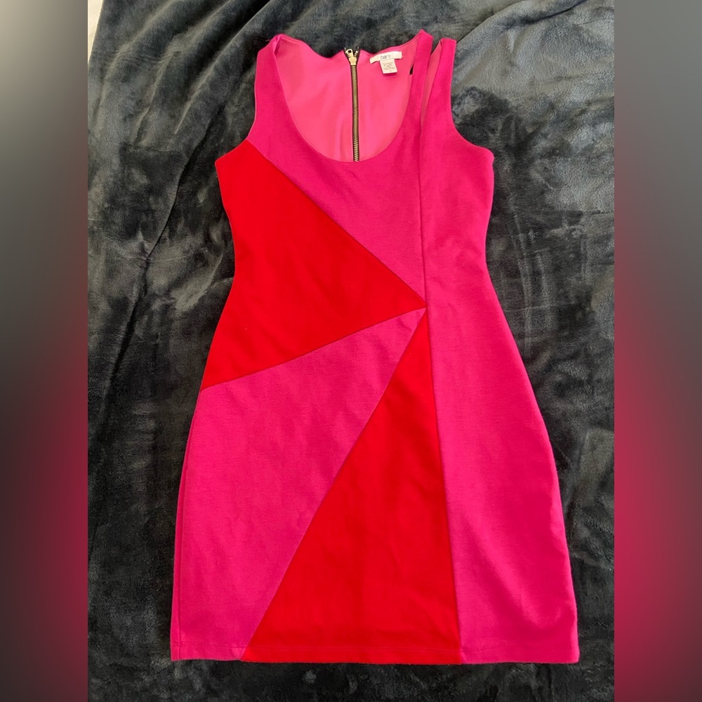 Pink and Red colorblock bodycon dress - Bar III